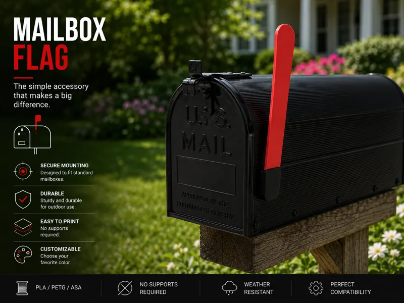 Mailbox Flag Replacement – Easy Print, No Supports