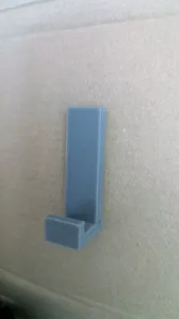 Hook down, PETG recommended
