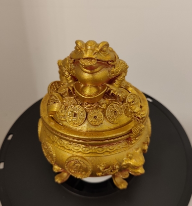 Miniatura 5 do modelo 3D 金蟾聚宝龙纹聚宝盆
