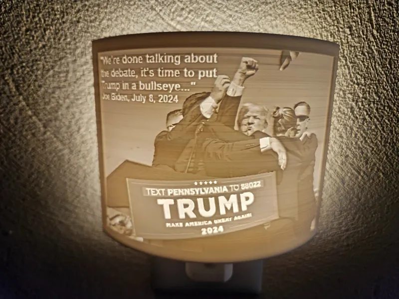 Trump 2024 Lithophane Nightlight Cover