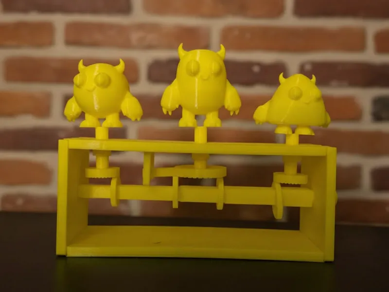Triple Monster Automaton — Kinetic Sculpture