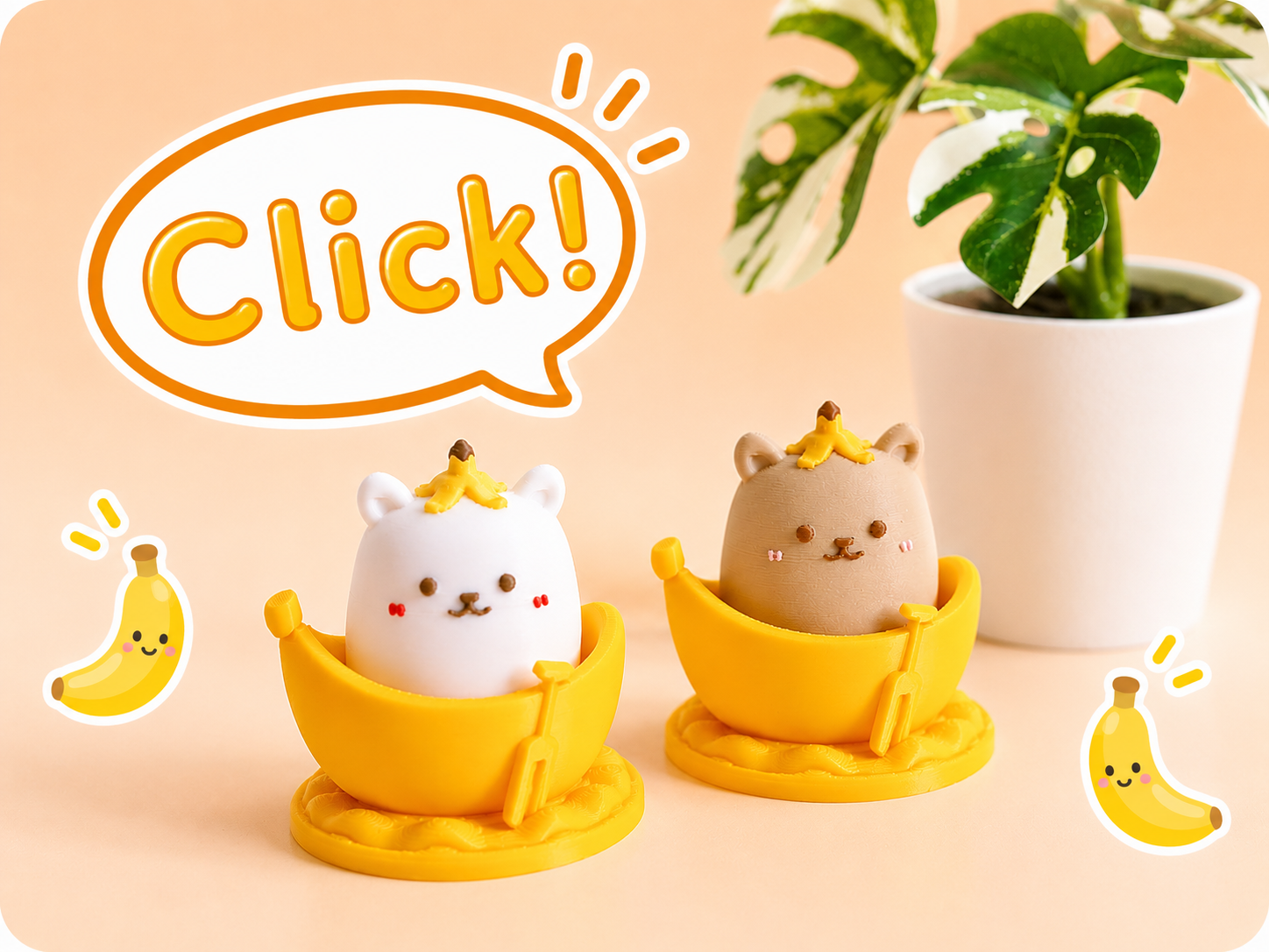 Banana Boat Cat Clickers - 1