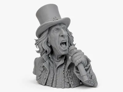 Alice Cooper caricature bust