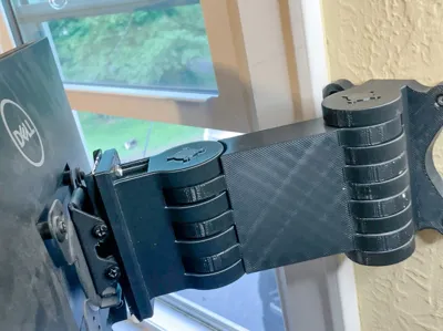 Computer Monitor Screen Mount - Adjustable - Free 3D Print Model ...