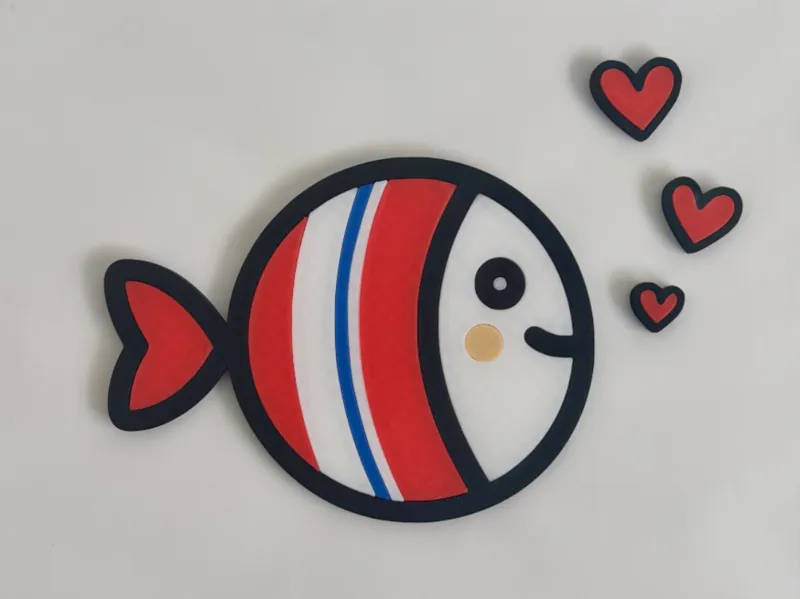 Quadro pesce innamorato  (NO AMS)