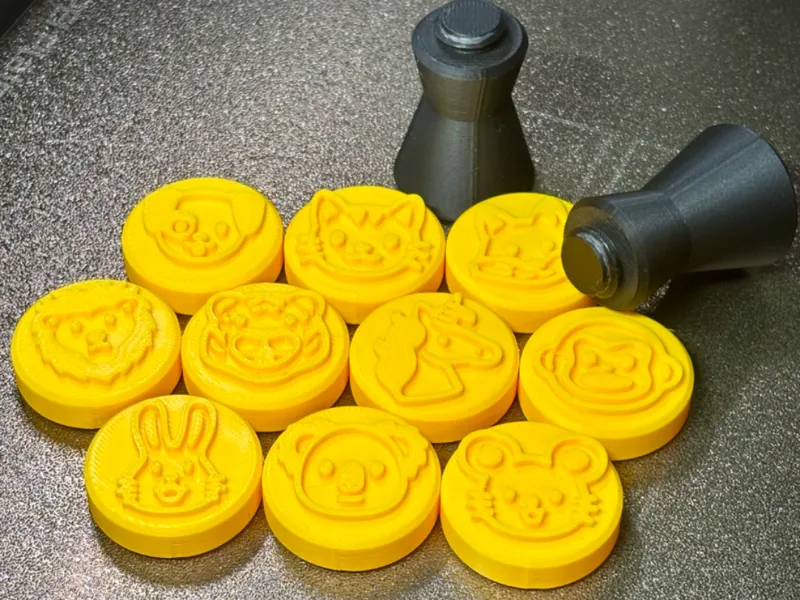 Animals Modeling Clay Stamps with Ergonomic Handle