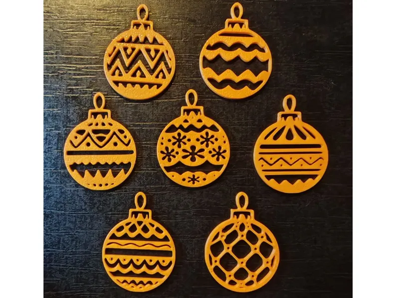 Snowflakes Christmas Baubles Ornament V3
