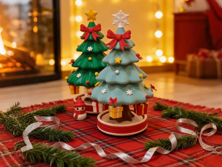 掉落礼物的圣诞树