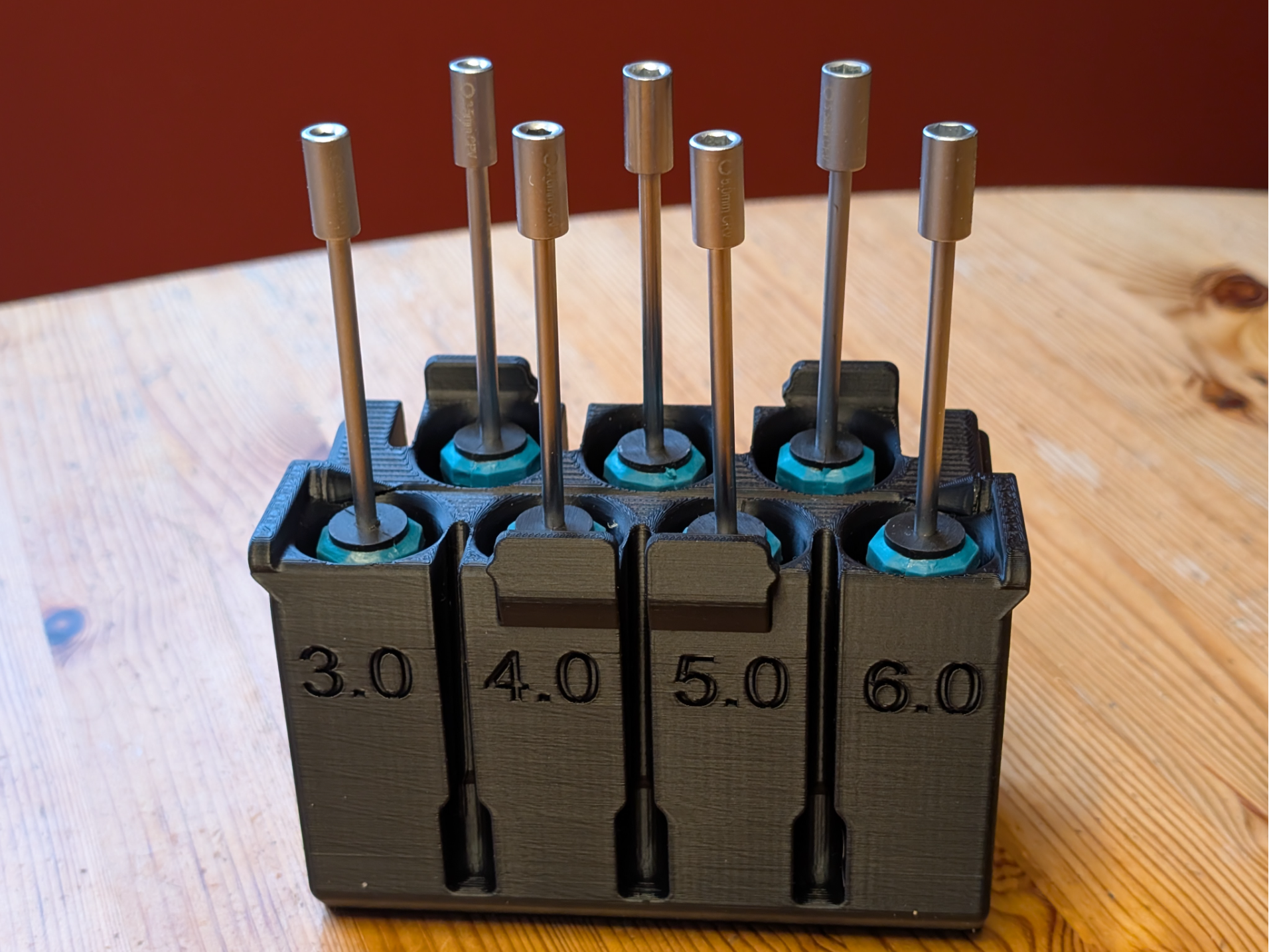 Nut driver holder, print-in-place