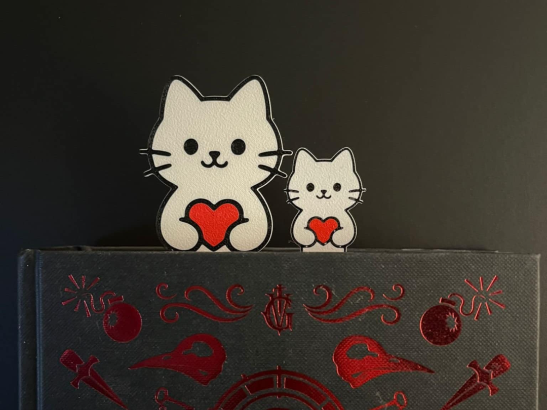 Valentine's Cat Bookmark