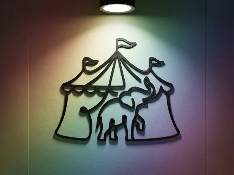 Wall Art Circo con Elefante