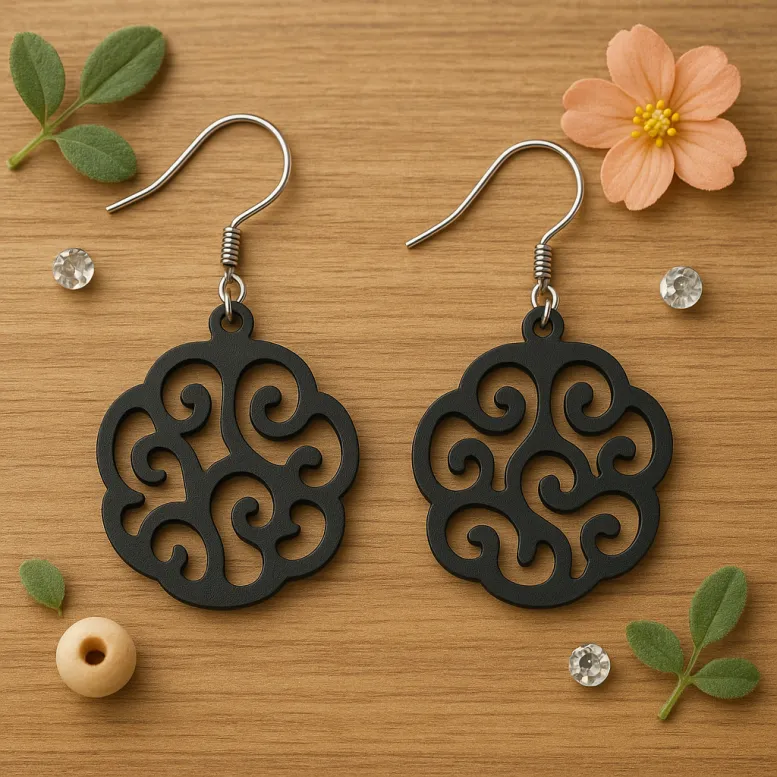 Swirl Blossom Earrings view 3