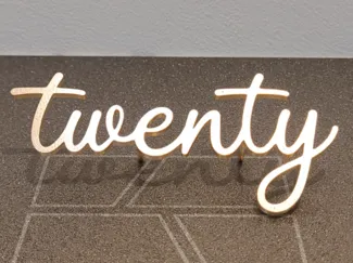Frontal Cake Topper "Twenty"
