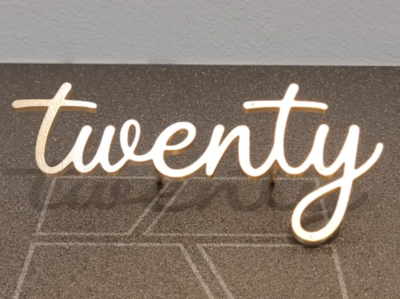 Frontal Cake Topper "Twenty"