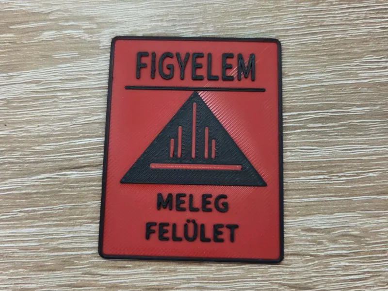 Figyelem, meleg felület tábla