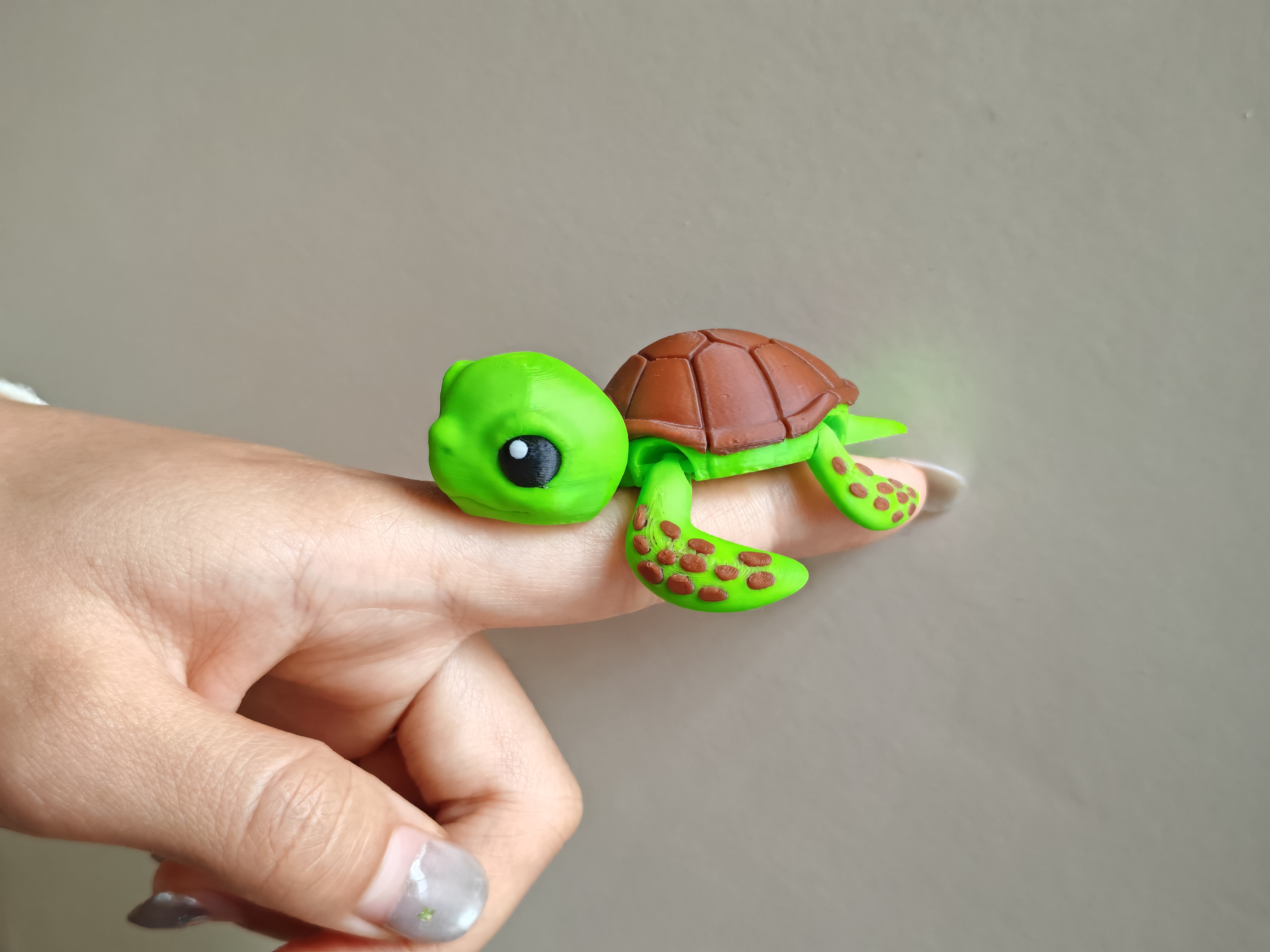 Miniatura 2 do modelo 3D 可动小海龟（钥匙扣）
