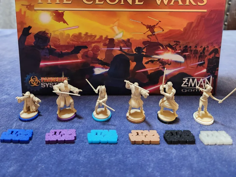 Star Wars Pandemic - miniature bases player colors