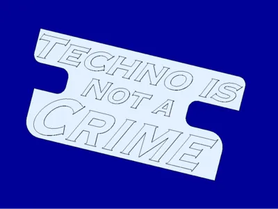 Techno is not a Crime Wandtattoo