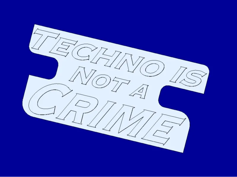 Techno is not a Crime Wandtattoo