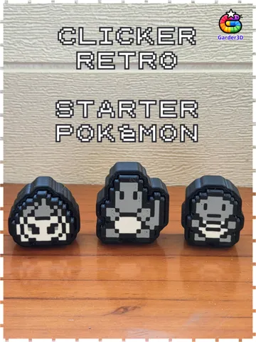 Objeto manipulable: Clicker Retro - Pokémon Iniciales Rojo Verde Azul — vista de referencia 2