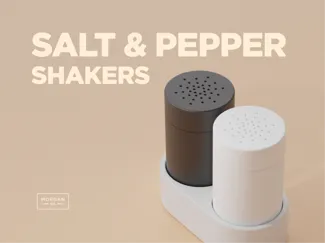 Salt and Pepper Shakers with Snap-close lids