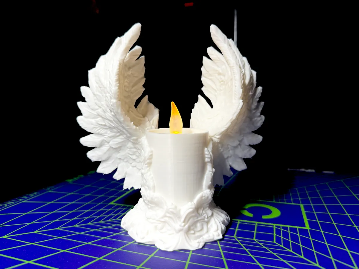 Candle LED Tealight Angel - Free 3D Print Model - MakerWorld