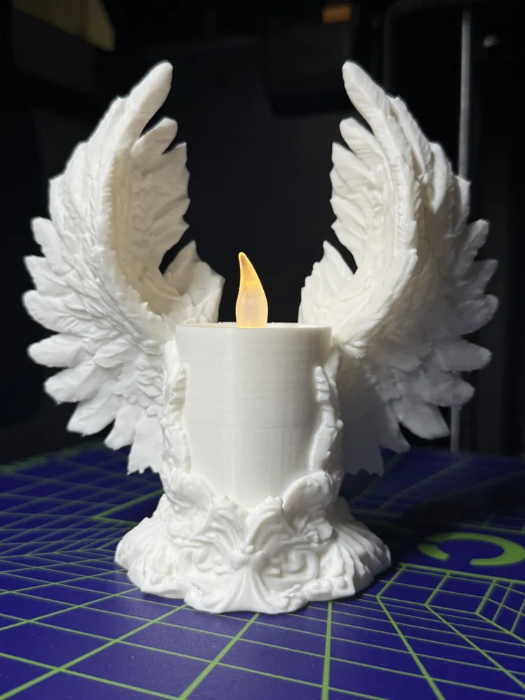 Candle LED Tealight Angel - Free 3D Print Model - MakerWorld