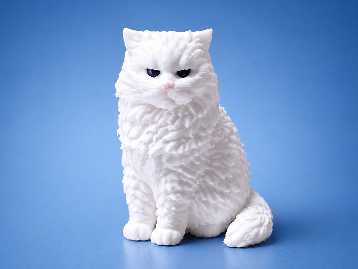 Swee the Grumpy Fluff – Cute Cat Mini Figurine