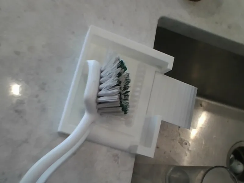 dish brush holder and cleaner