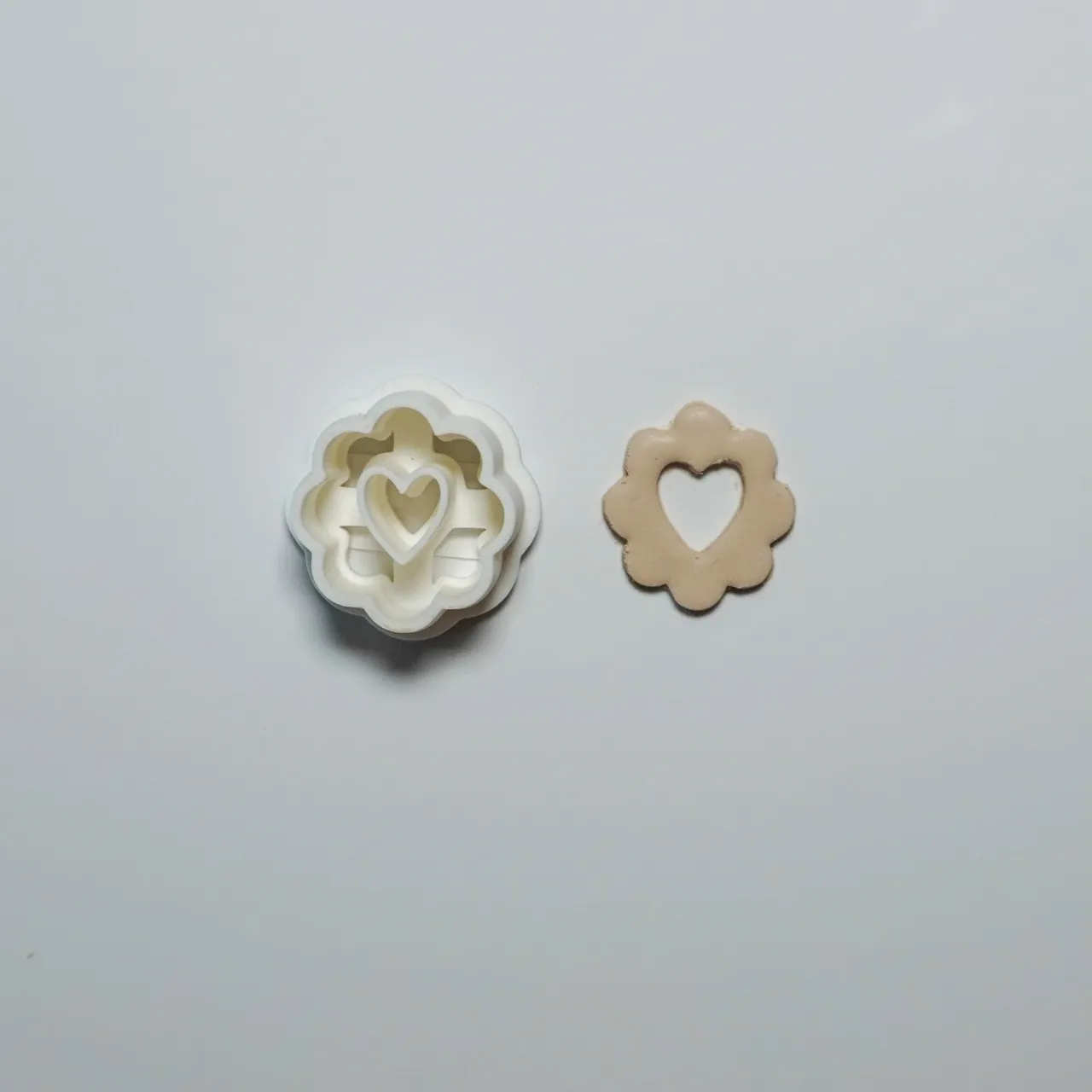 Heart Linzer Polymer Clay Cutter Earrings Necklace view 3