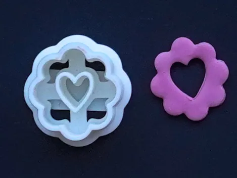 Heart Linzer Polymer Clay Cutter Earrings Necklace