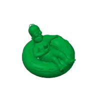Homer Simpson buvant dans un donut — photo 6