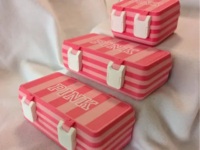 PINK makeup storage travel box