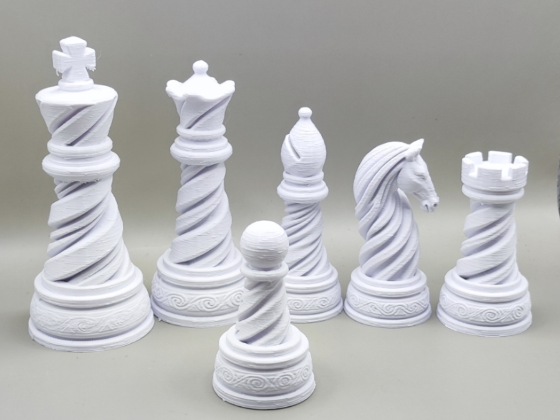 Stunning Spiral Chess Set