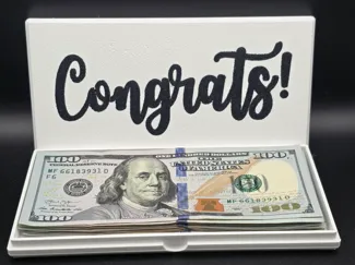 "Congrats!" Cash & Check Gift Box