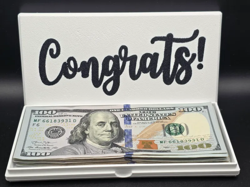 "Congrats!" Cash & Check Gift Box