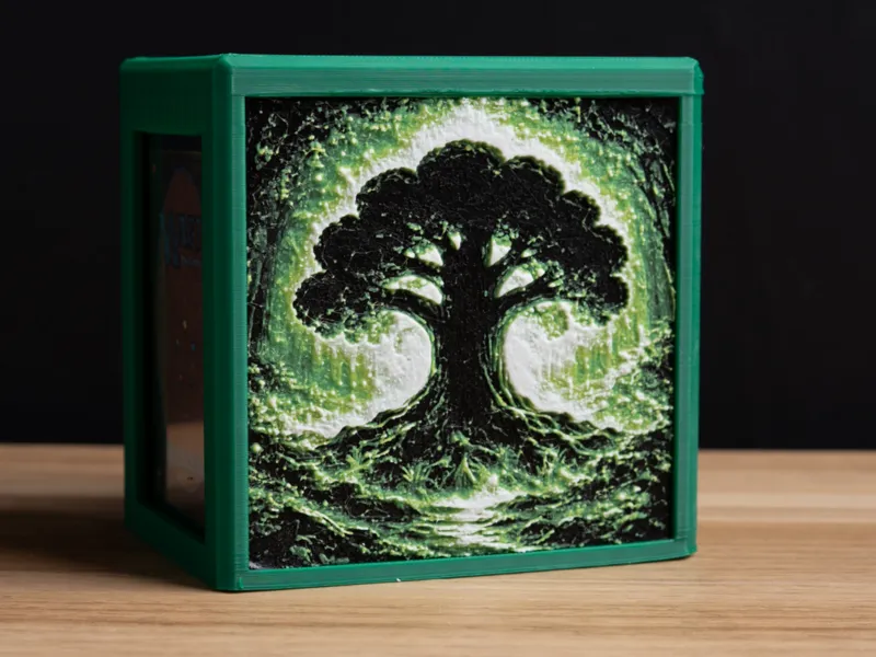 Land Based MTG Deck Box - Forest Green Mana