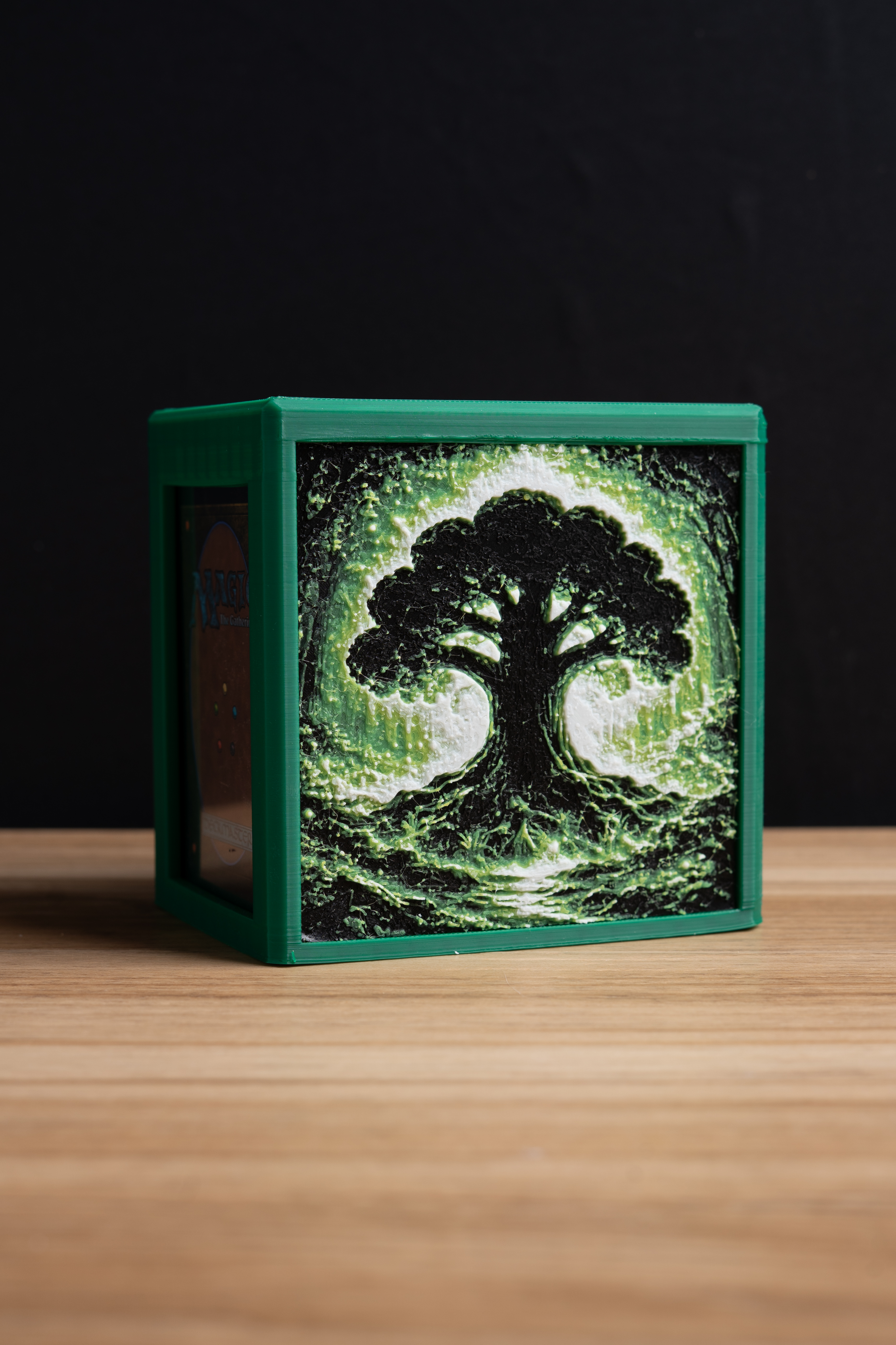 Land Based MTG Deck Box - Forest Green Mana - Free 3D Print Model