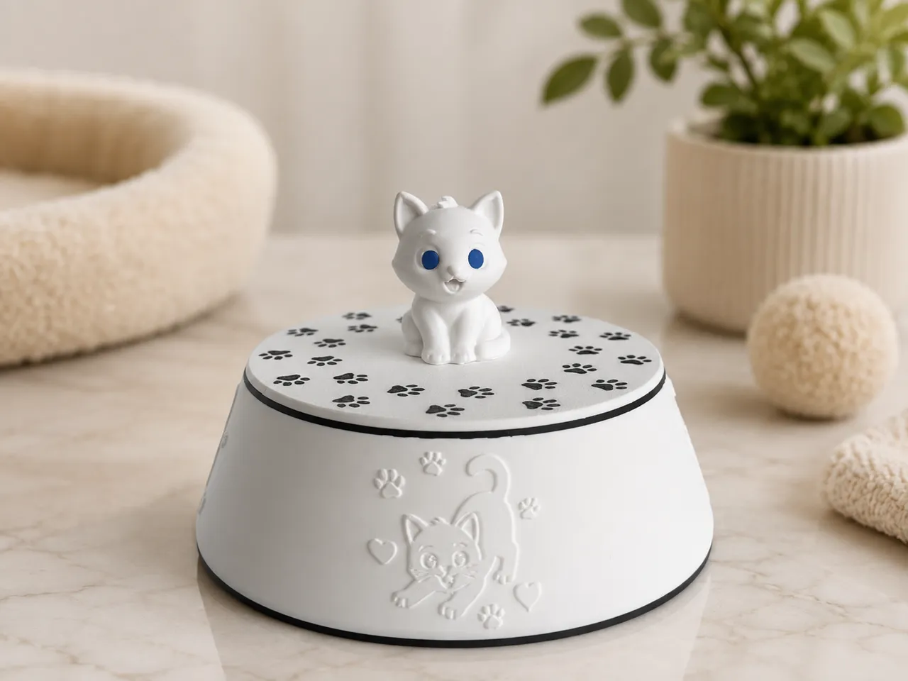 Little Whiskers - Cat Bowl with Lid (small size) view 3