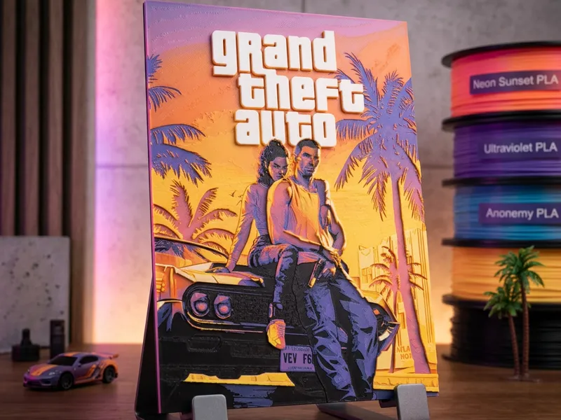 Grand Theft Auto VI HueForge Wall Art NOAMS