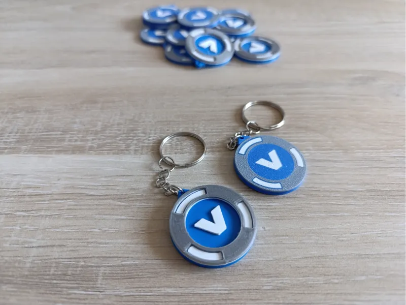 Fortnite V-bucks keychain