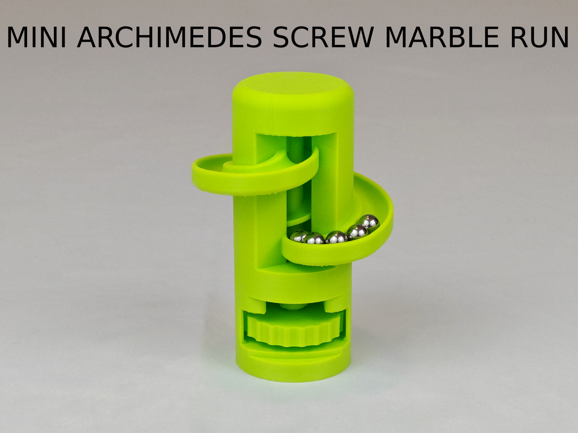 Mini Archimedes Screw Marble Run