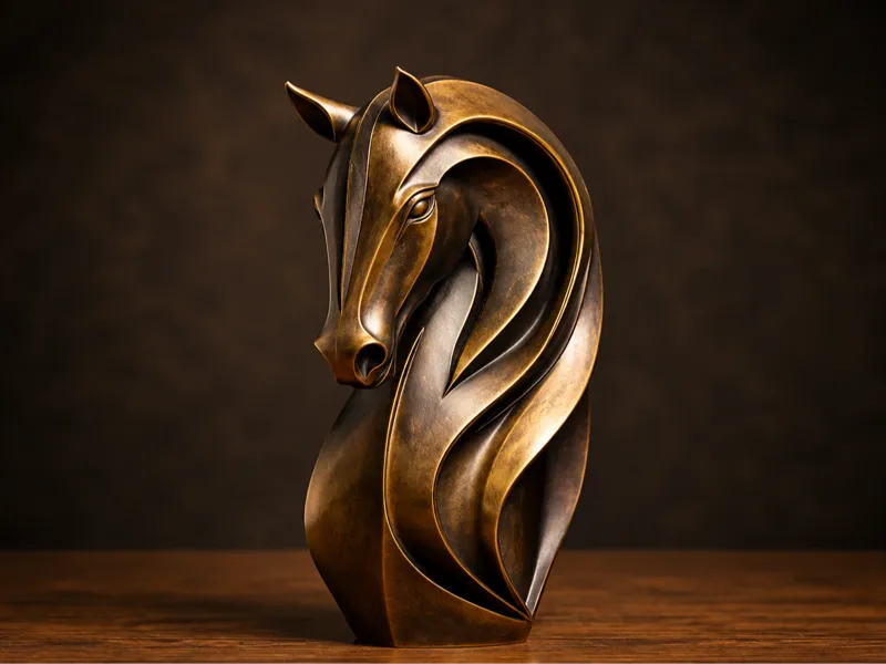 Majestic Horse Head Sculpture