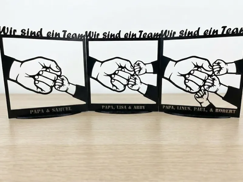 Wir sind ein Team | Papa Geschenk | 1-3 Kinder