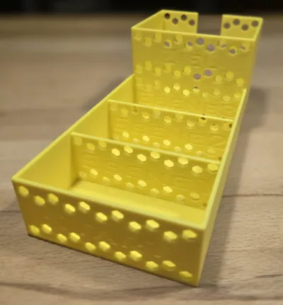 Flashcard Box with 3 Sections and Storage Box