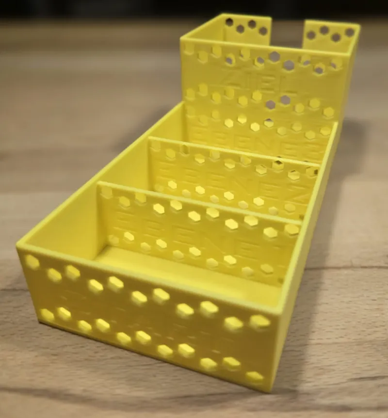 Karteikasten mit 3 Abteilungen und Lagerbox