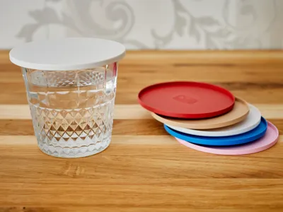 Glass insect-proof cover and coaster 110mm