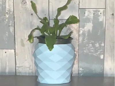 Broad low poly planter