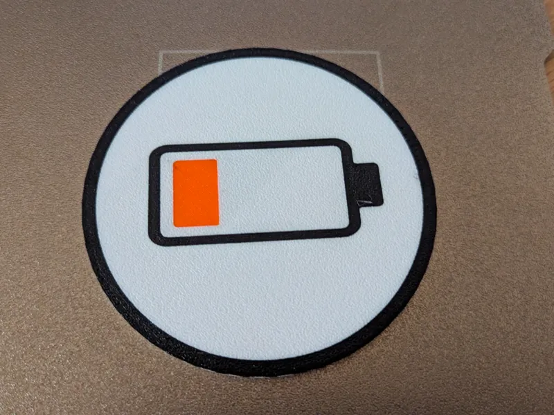 Low Battery coaster