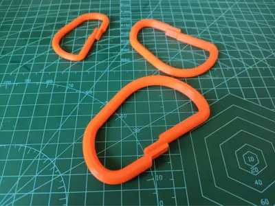 [Outdoor] D-shaped carabiner Large 7mm High Strength no supports